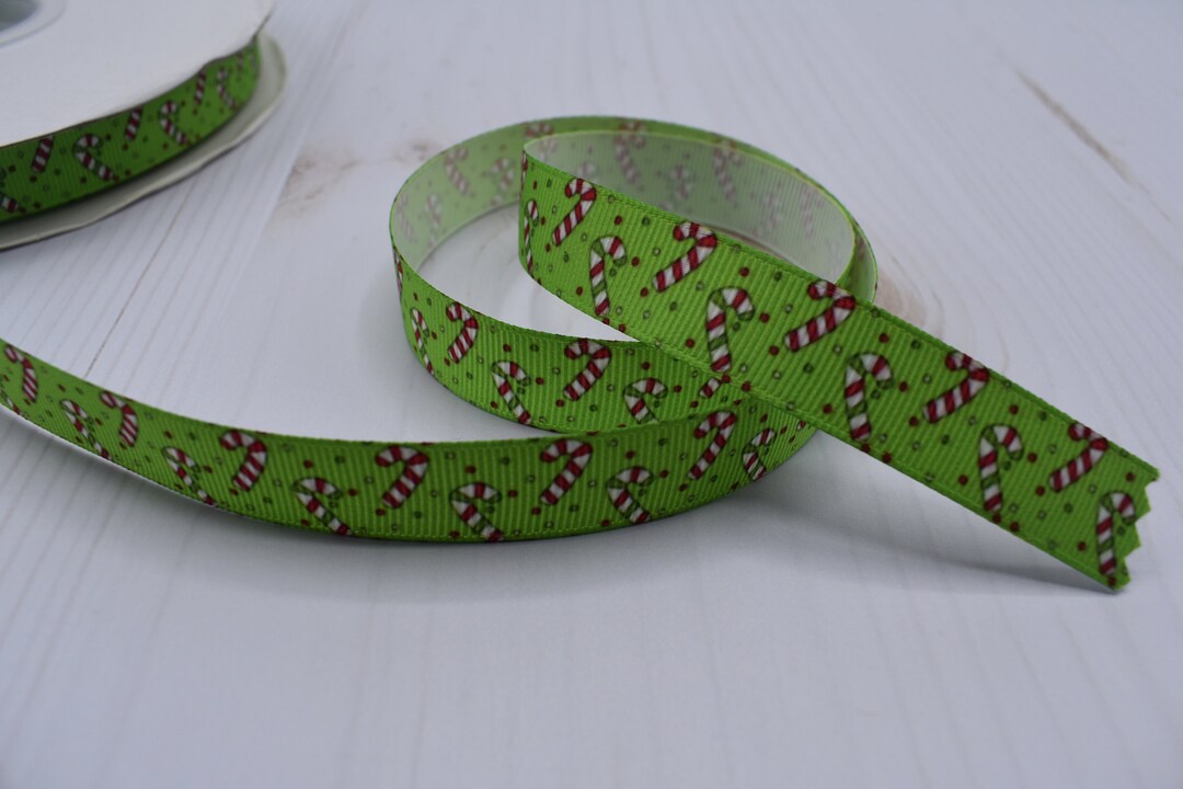 5/8 Christmas Candy Cane Grosgrain Ribbon 5/8 Decorative Ribbon 5/8 ...
