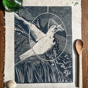 Seagull - Limited edition lino print / original art