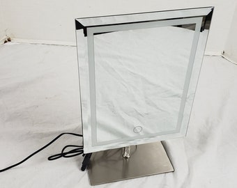 Waneway Lighted Makeup Mirror on Swivel Stand Mirror 9.5" x 7.5" 120VAC Connector