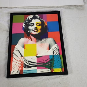 Marilyn Monroe Framed Print 60&#39;s Style Pop Art #20 22&quot; x 18&quot;