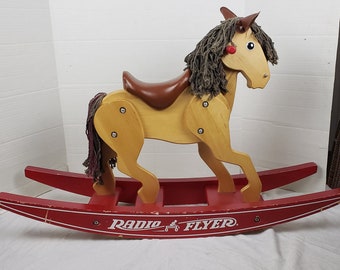 Radio Flyer Wooden Rocking Horse Model 430 34”x 21”x 10”