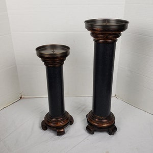 Paar formelle runde Stumpenkerzenhalter 20 &quot;und 16&quot; Hoch