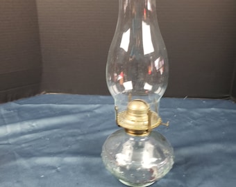 Lámpara de aceite de queroseno de vidrio vintage Lamplighter de 13" de alto
