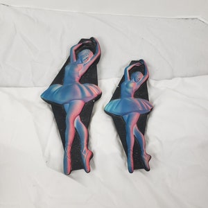 Vintage krijtwerk ballerina&#39;s muurplaquettes Miller Studio 1964