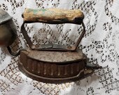 Antique vintage fuel heated sad iron GasRoyal Model 25 Laundry tool 1940 39 s