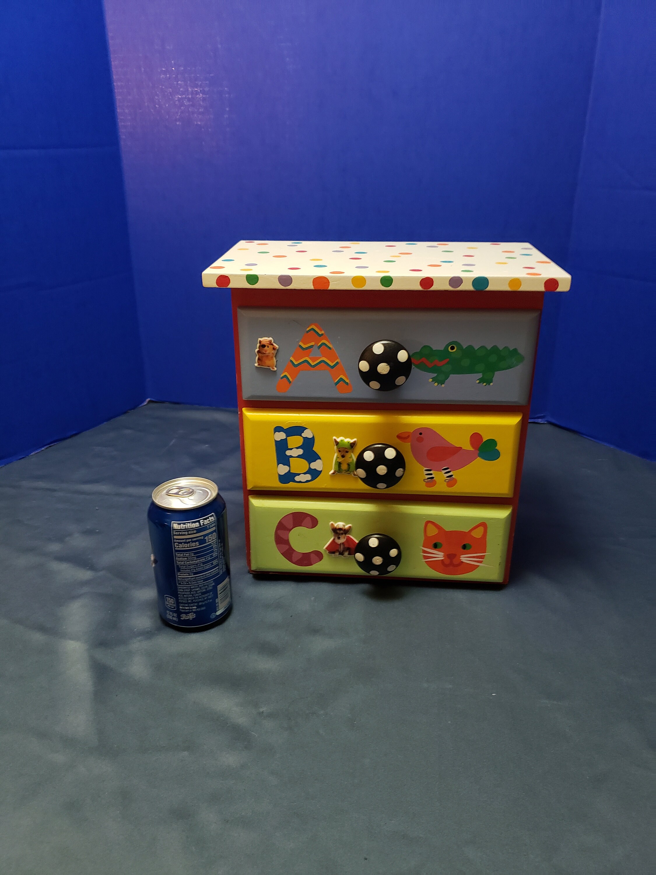 ABC Storage Kid's Storage MiniDresser Doll Trinket Box by Etsy