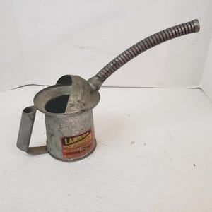 Lawson 1 QT Galvanized Steel Gooseneck Oil Filler Can NYC PA Approved Type 10