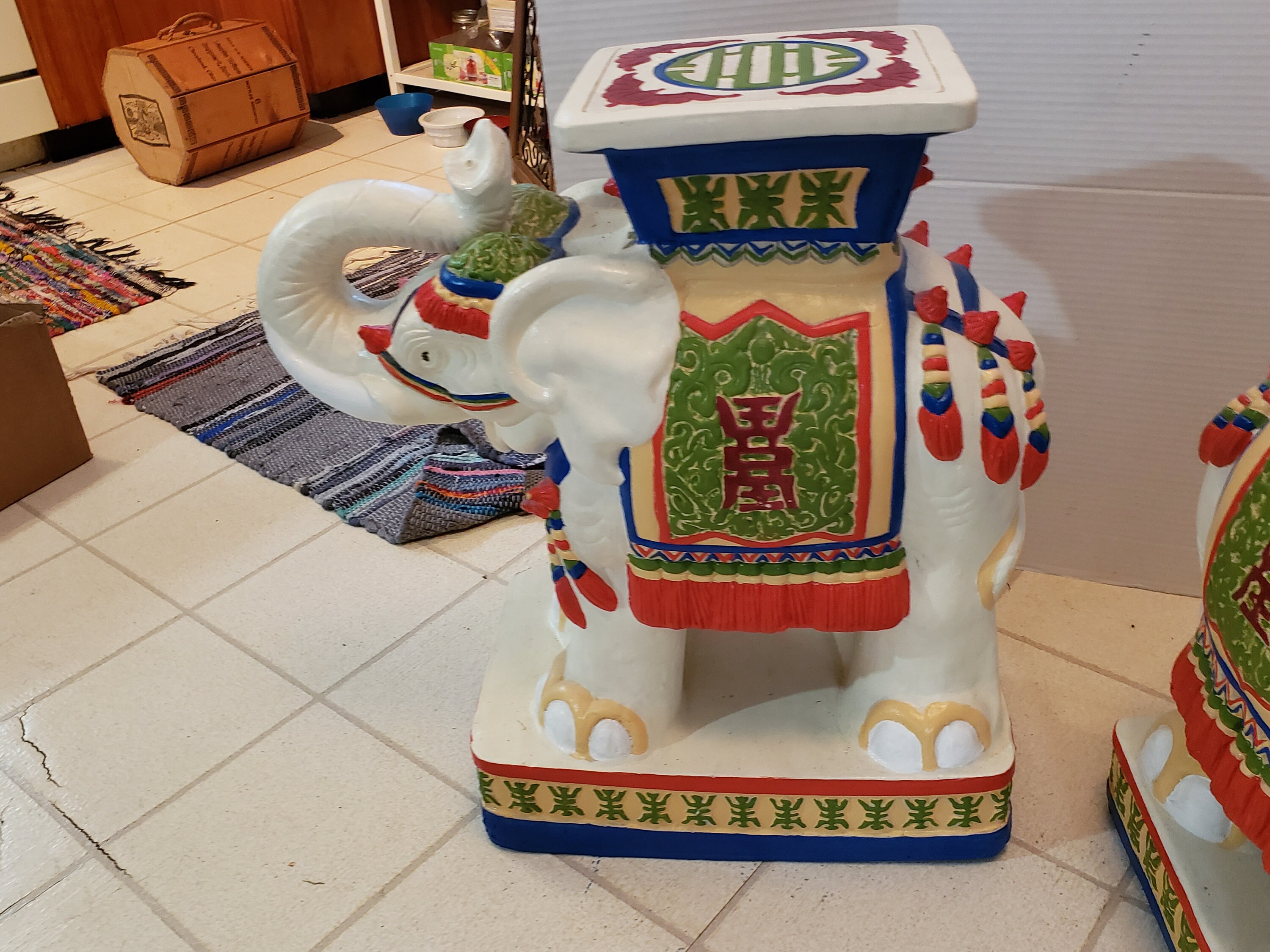 Vintage set of elephant plant pot stands / table stands set of Etsy