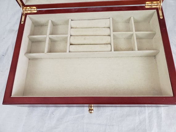 Vintage MELE Jewelry Box Single Drawer 12" x 8" x… - image 6