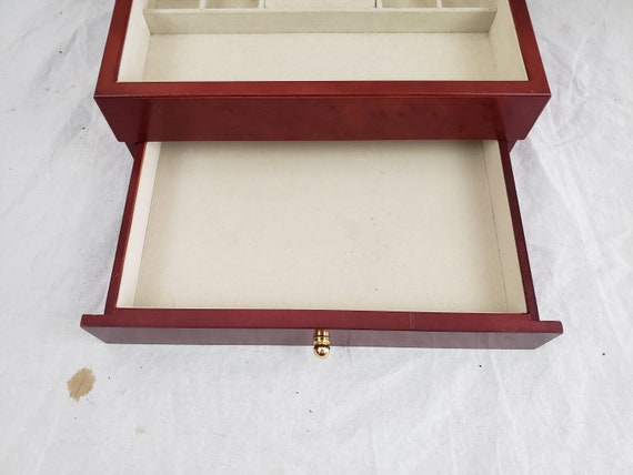 Vintage MELE Jewelry Box Single Drawer 12" x 8" x… - image 5