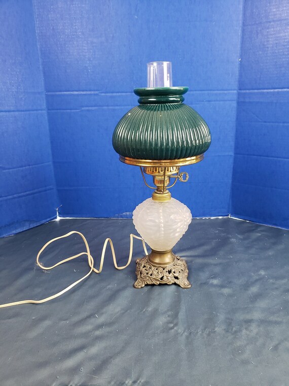Vintage green hurricane lamp online