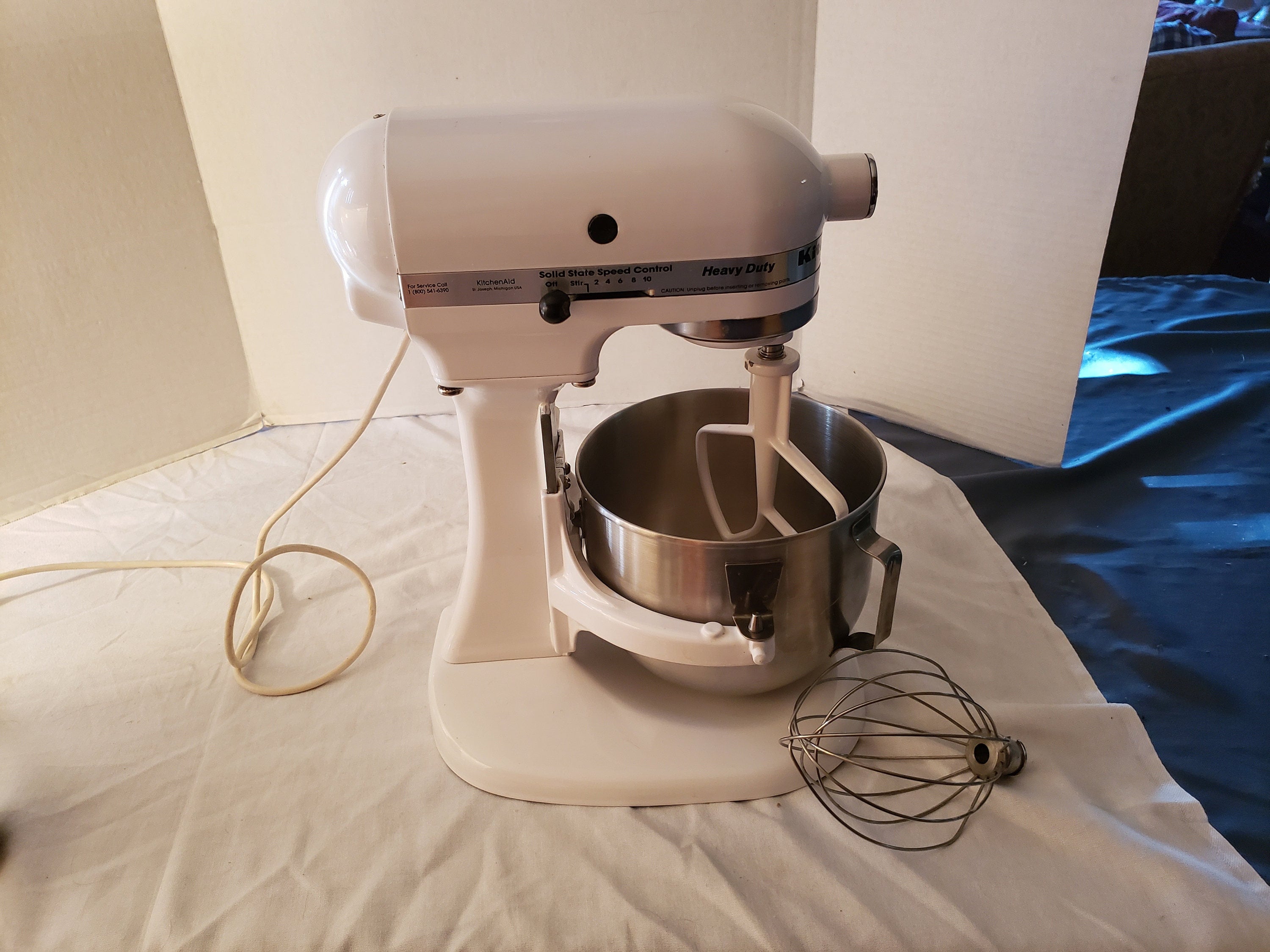 Kitchenaid Heavy Duty Stand Mixer K5SS White With Attachments 10