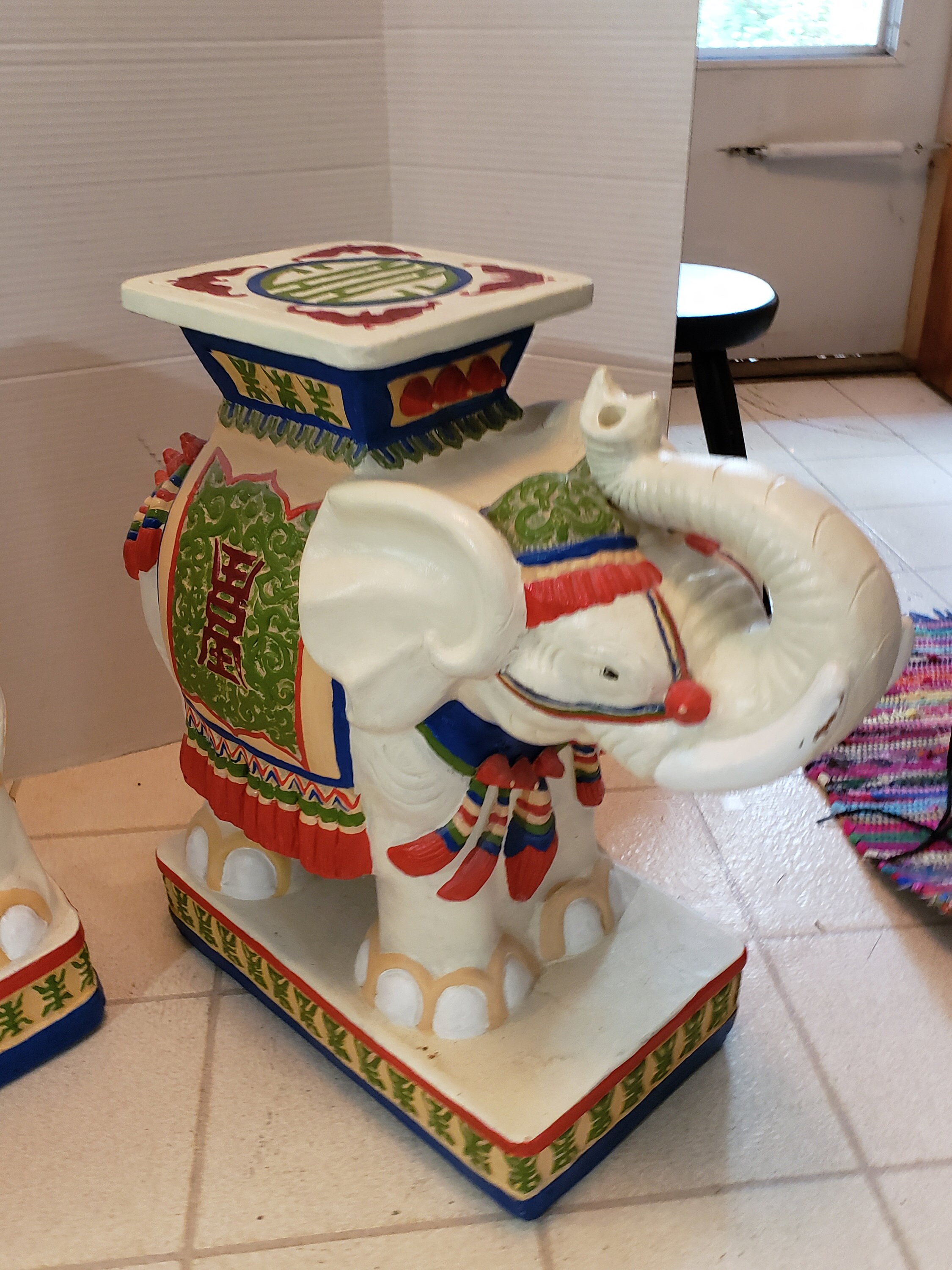 Vintage set of elephant plant pot stands / table stands set of Etsy