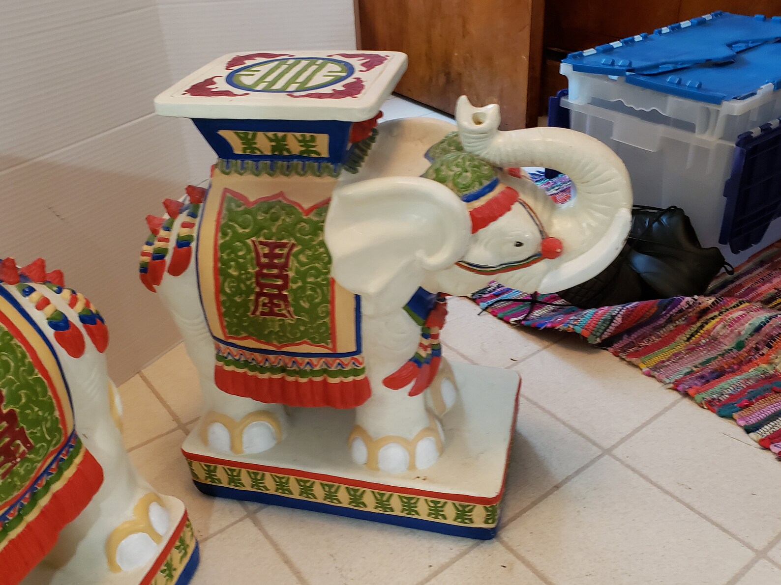 Vintage set of elephant plant pot stands / table stands set of Etsy