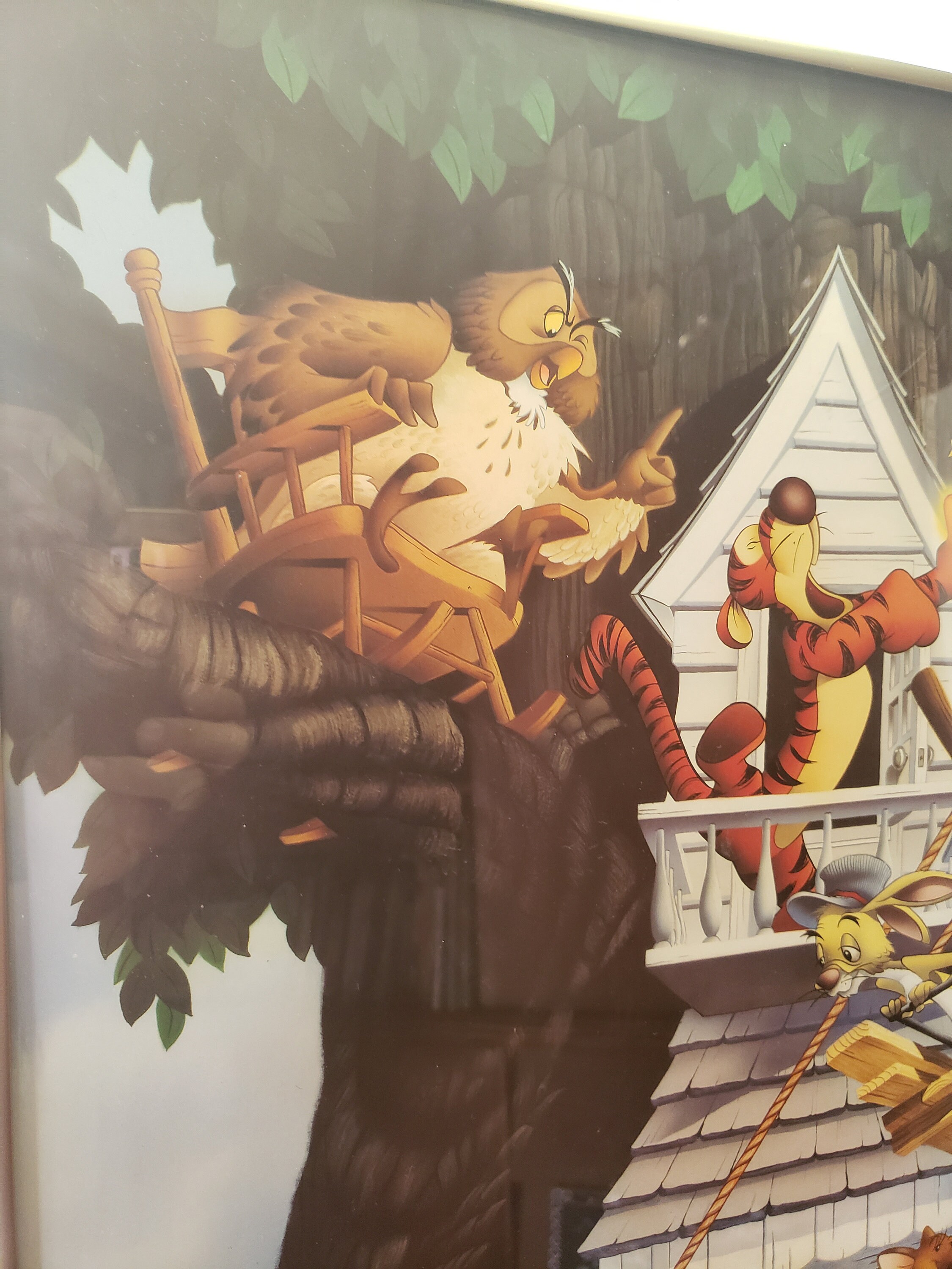 ヴィンテージ 額入り くまのプーさん ポスター ツリーハウスの建物 28