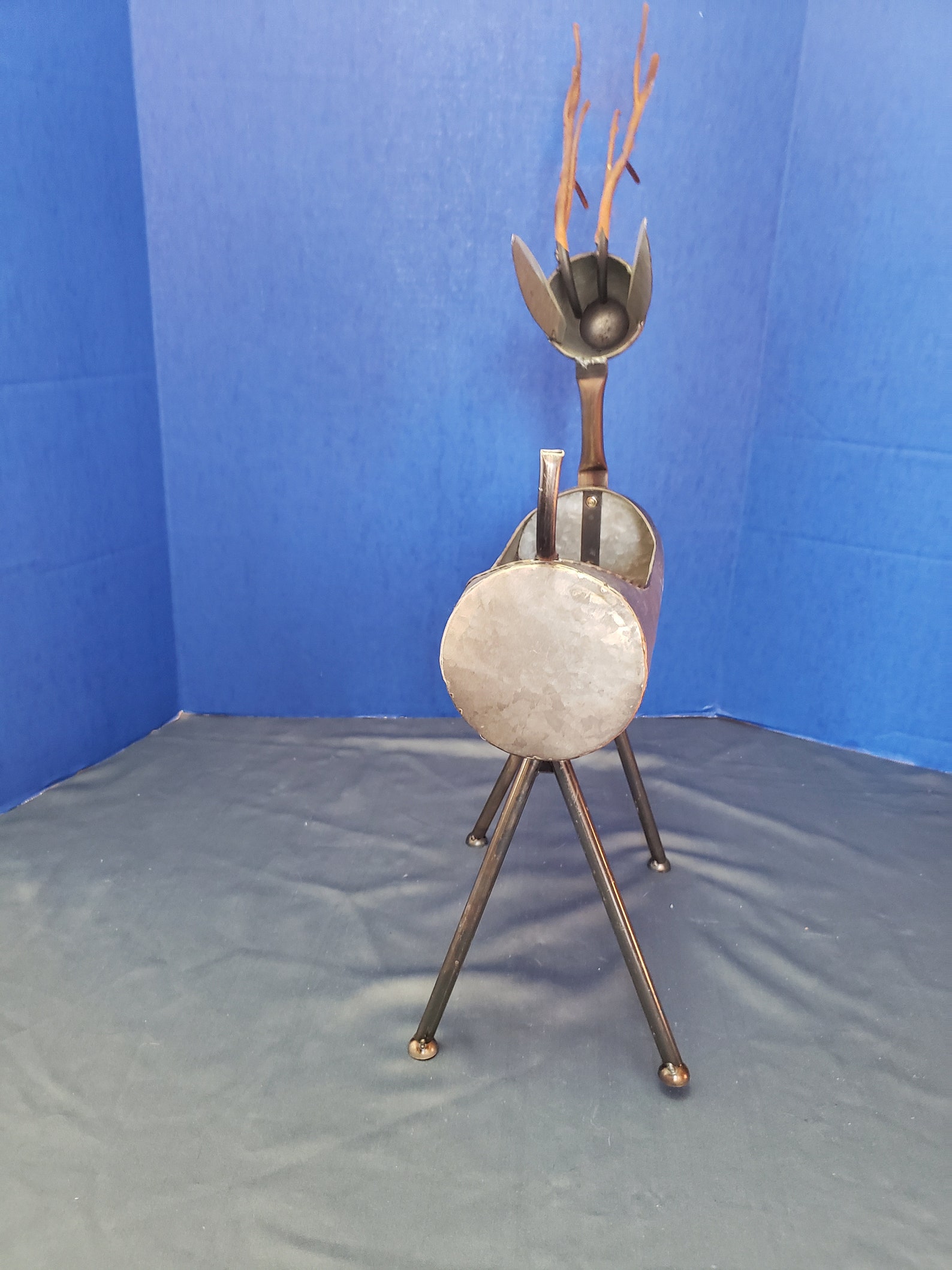 Metal Holiday Reindeer Planter Yard Art Outdoor 26 x Etsy