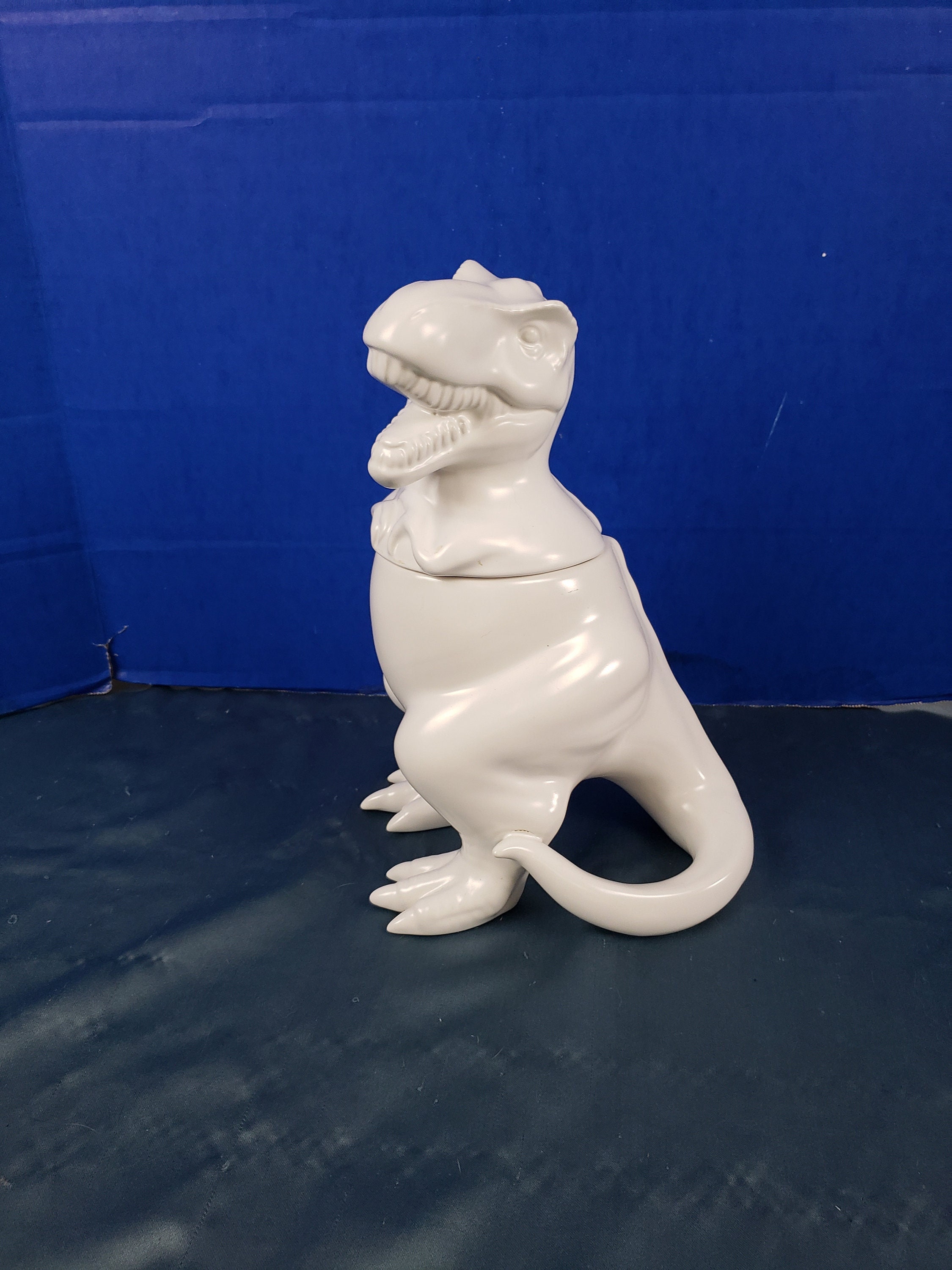 Target T Rex Ceramic Dinosaur Cookie Jar Stoneware White 12.5”x 9