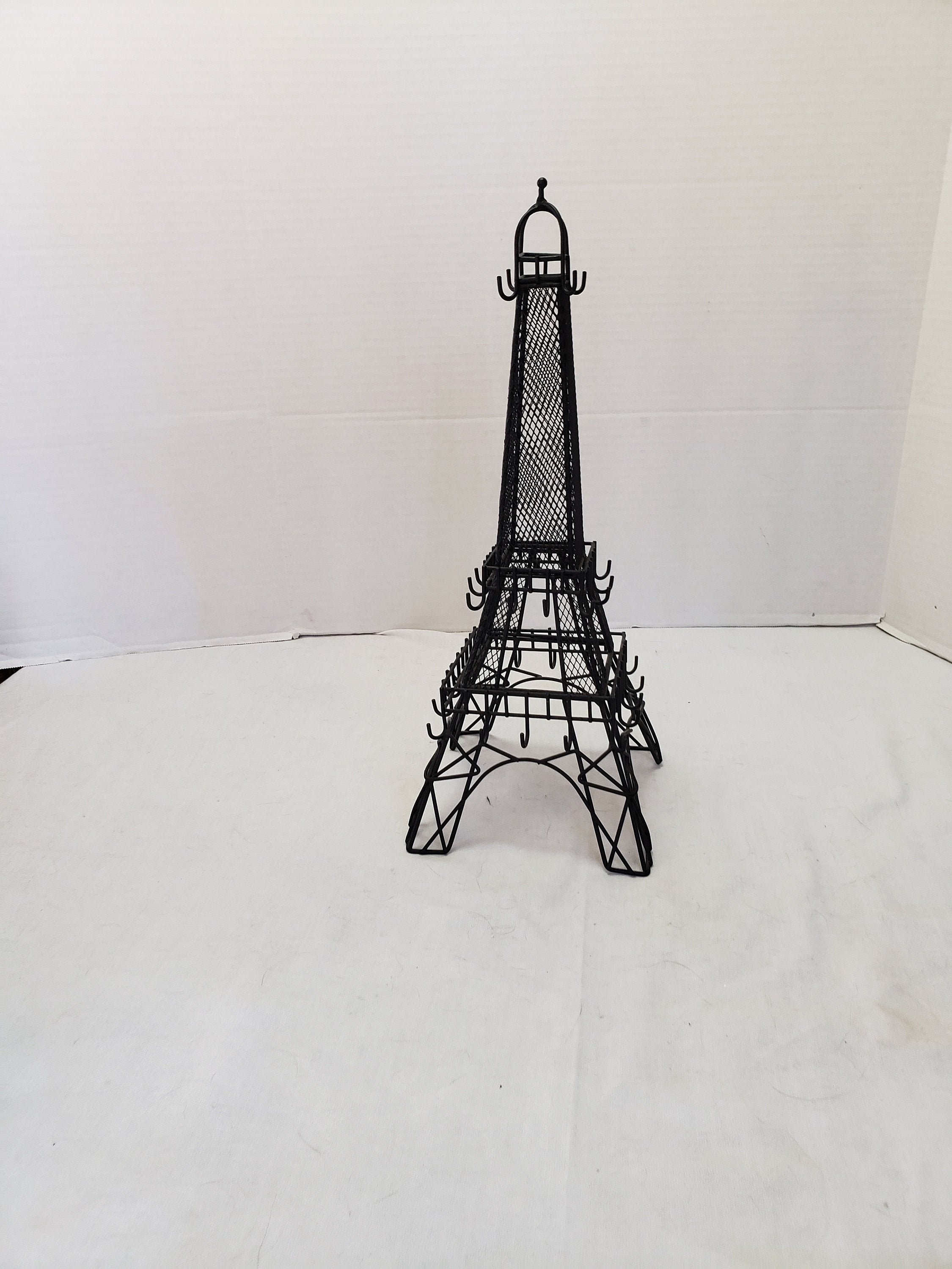 Eiffel Tower Metal Wire Table Top Decorative Jewelry Tree