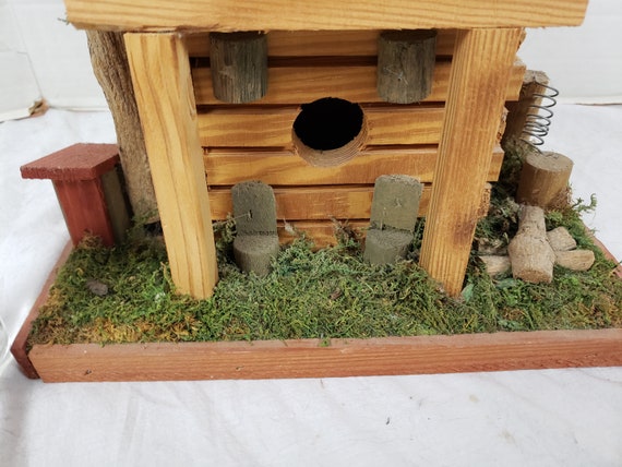 Casetta Uccelli Legno V13 - Mangiatoia Per Giardino E Balcone - Foto 5
