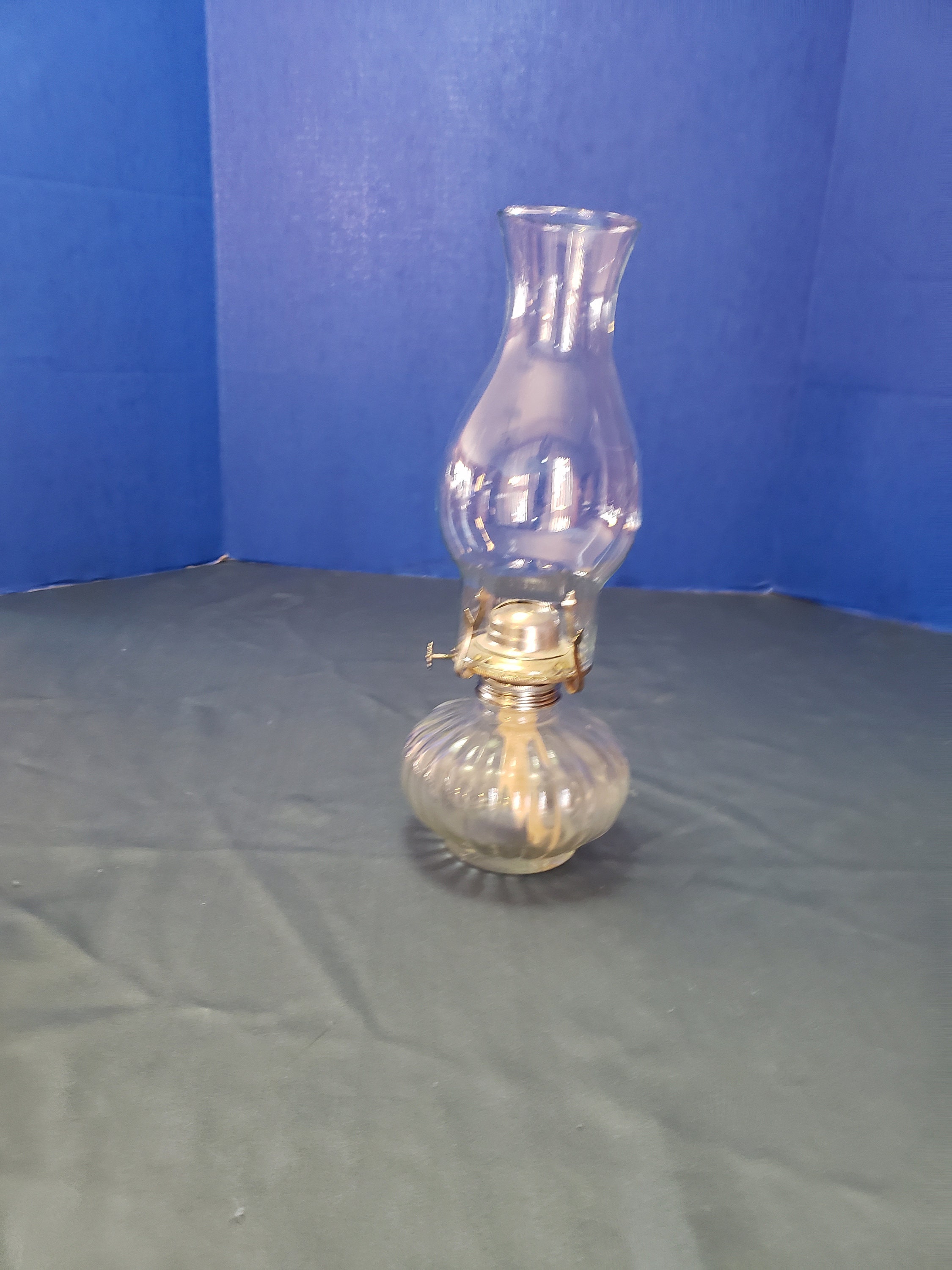 Vintage Clear Glass Oil Hurricane Lamp Lamplight Farms Burner Etsy