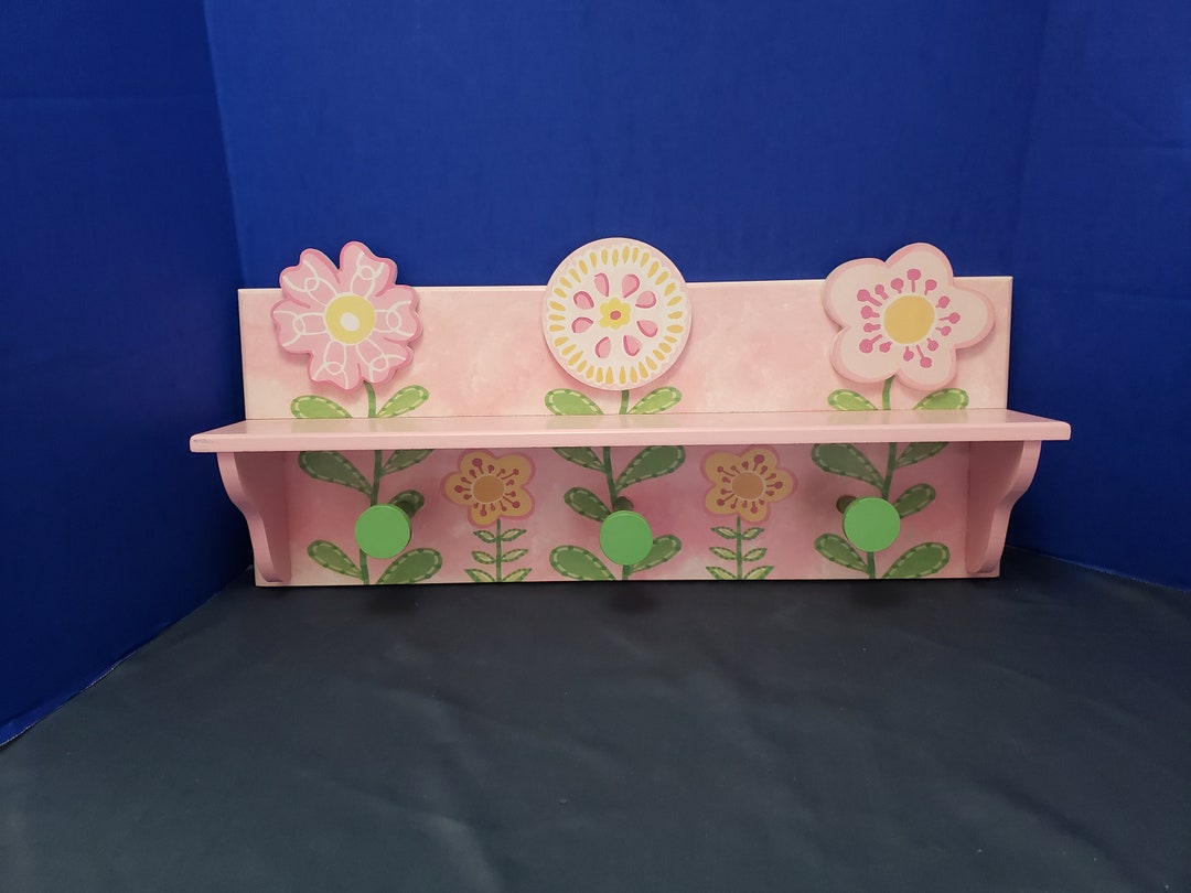 Pink Shelf Rack Pink Shelf Coat Rack by Colleen Karis Designs 24 X 11 X 4 - Etsy
