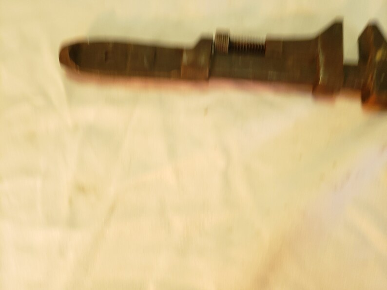 L Coes 8 12 Vintage Antique Adjustable PipeMonkey Wrench Missing wood handle