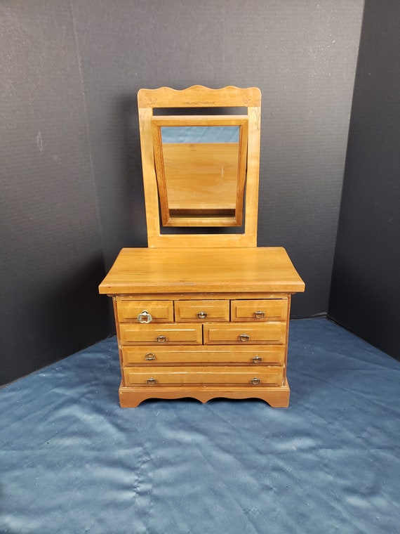 salesman sample dresser with mirror furniture jewelry box 24" x 15" x 8"