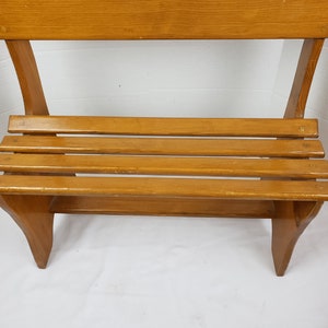 Kids Slat Wood Bench Large Doll or Teddy Bear 22" x 24"