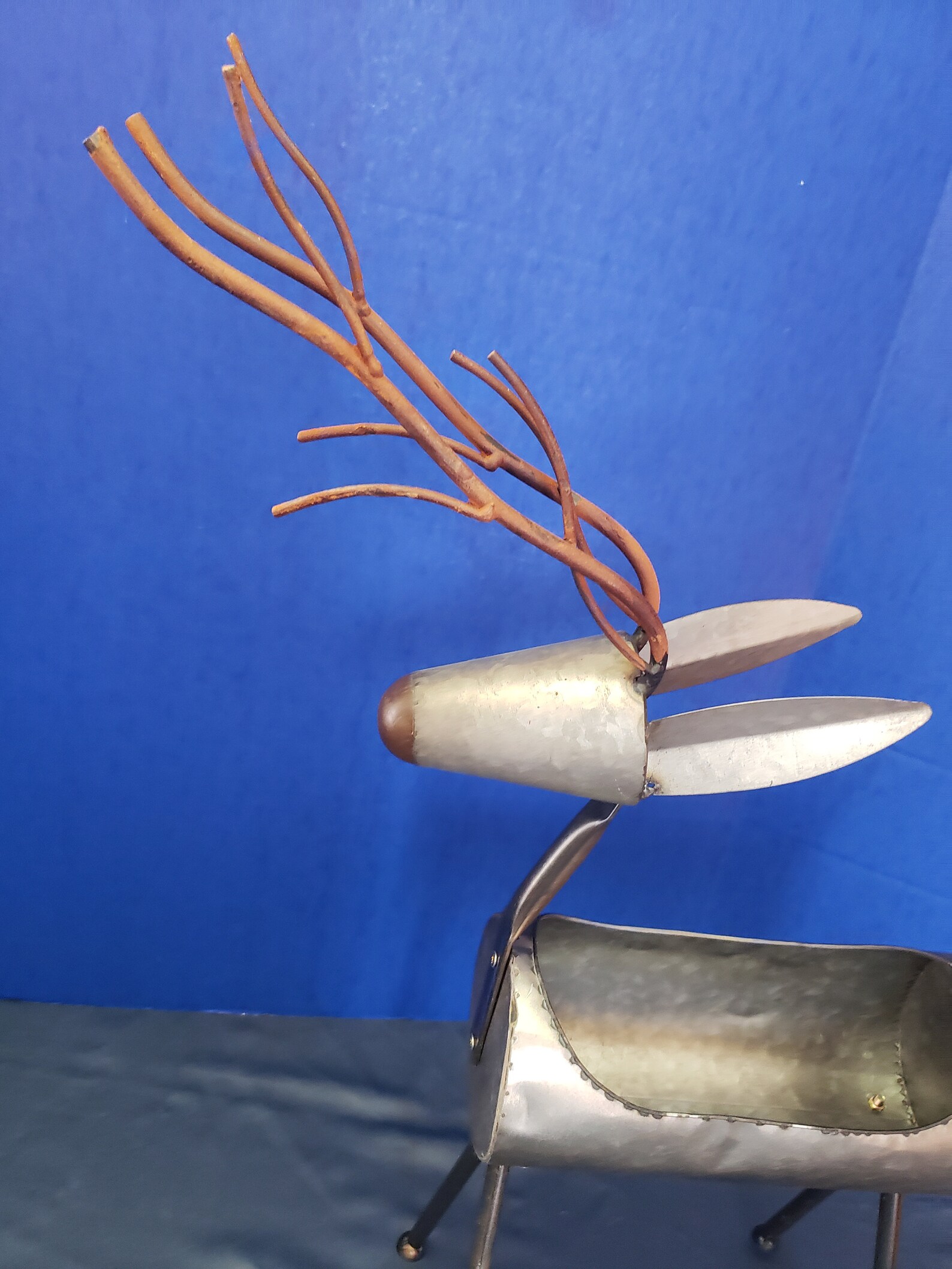 Metal Holiday Reindeer Planter Yard Art Outdoor 26 x Etsy