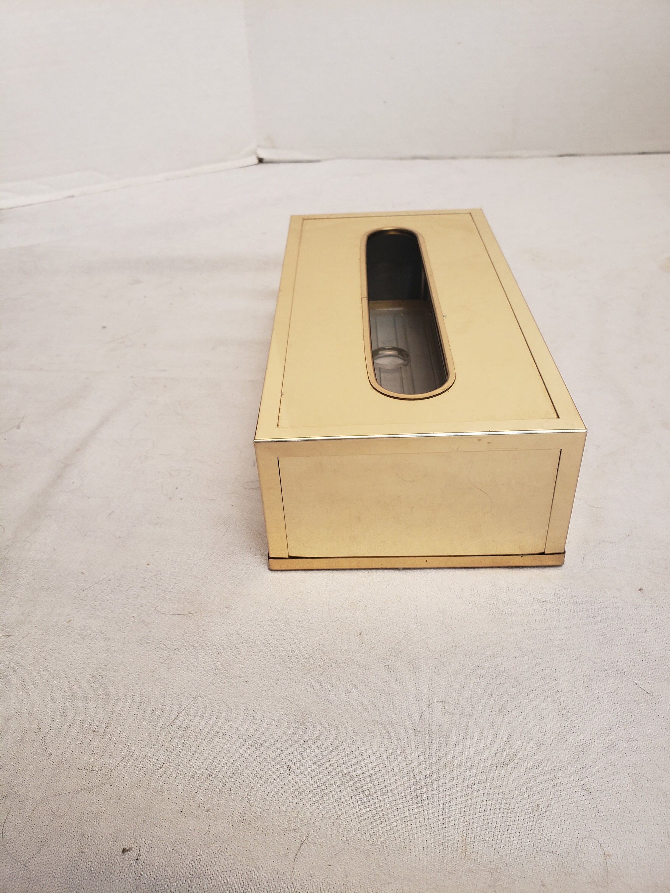 Vintage Gold Color Metal Tissue Holder Box 10.5 x Etsy