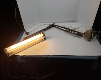 Mid Century Industrial Floating Drafting Light Desk Table Clamp Lamp
