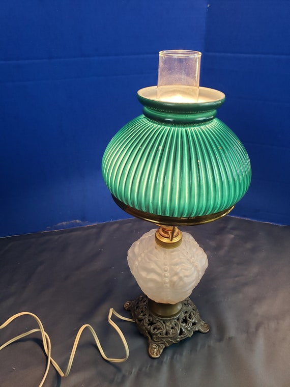 Green hurricane lamp deals