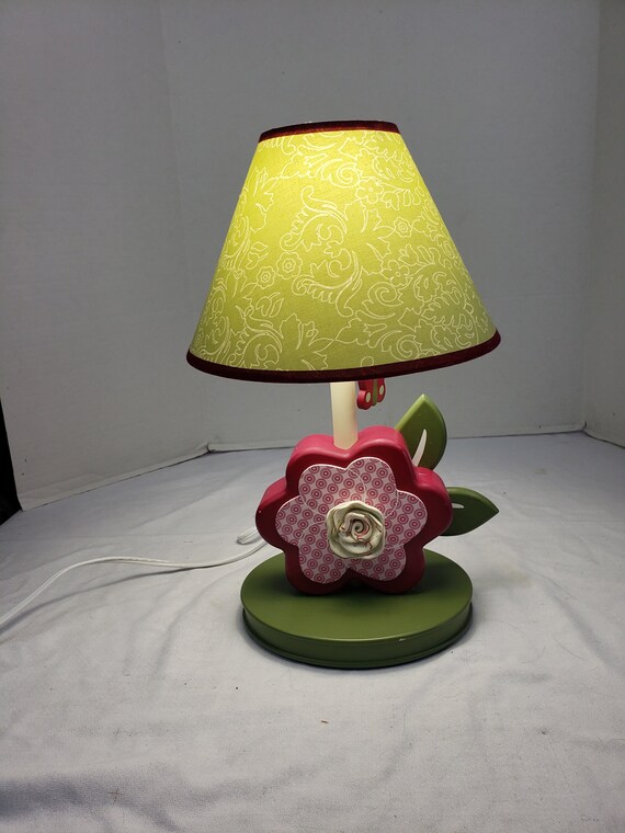 Vintage Wood Rose Floral Flower Table Lamp 16 Etsy Australia