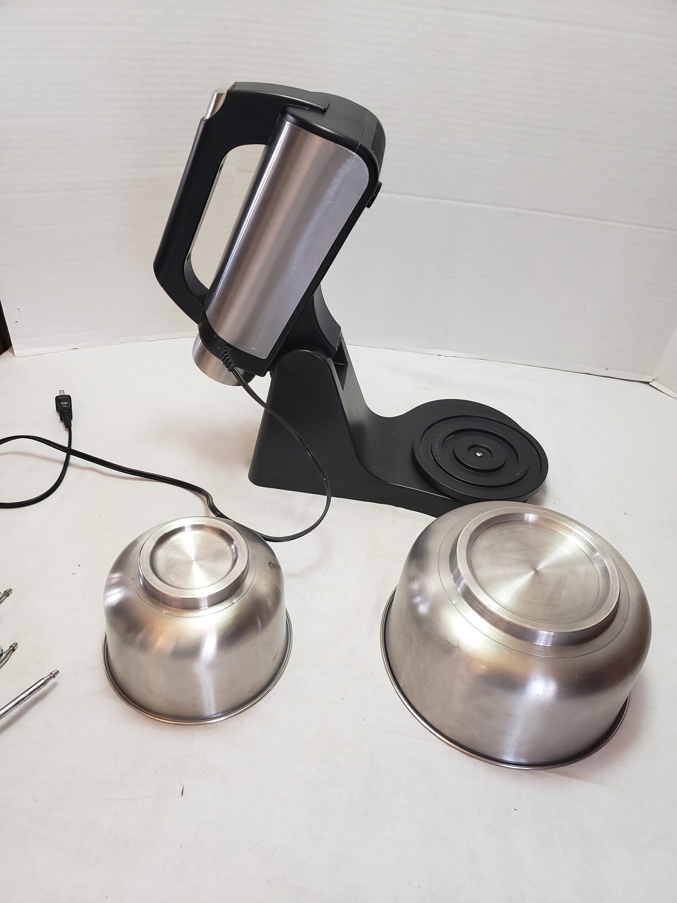 West Bend 12 Speed Mixer Black and Silver Two Stainless Steel Etsy
