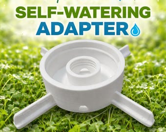Regular Mouth Mason Jar & Soda Bottle Hybrid Microgreen Adapter: Self Watering PLA Grower