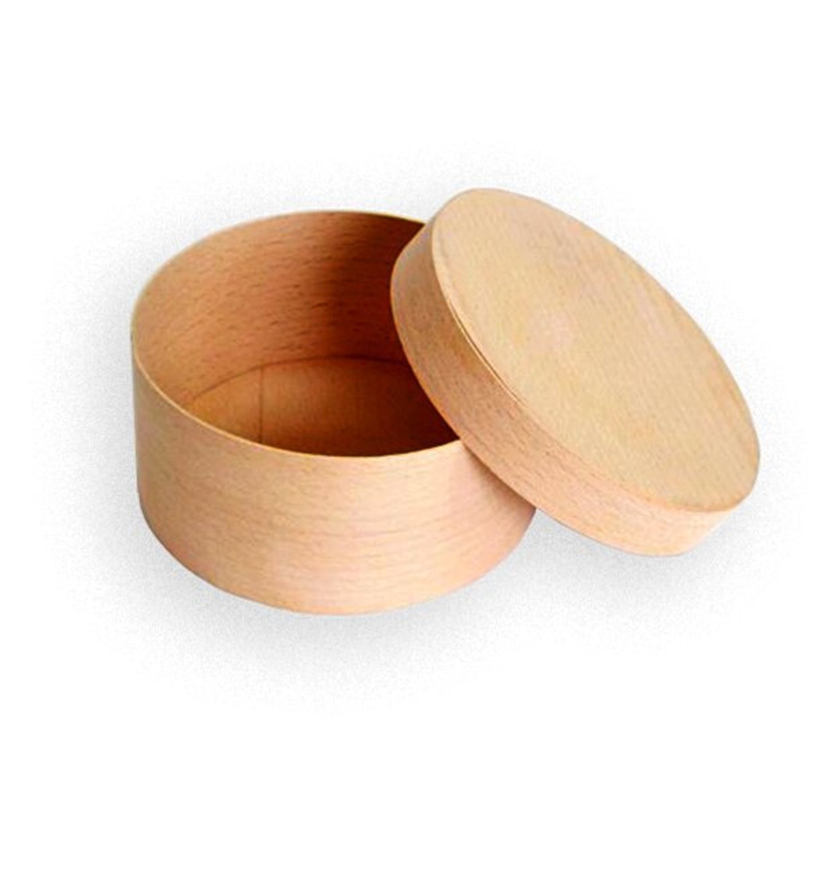 Round Wooden Box Box With Covereco Friendly Naturallittle Etsy