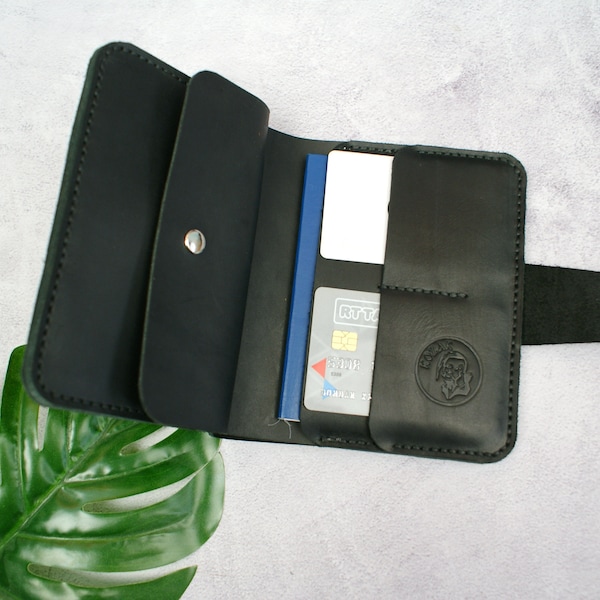 Traveling Genuine Leather Wallet - Wallet for Men - Wallet for Women - Leather Passport Wallet - Black Wallet - Big Wallet - Stylish Wallet