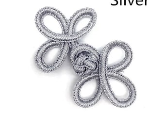 5 Pairs Handmade Beaded Chinese Frog Closures Buttons Knot Fastener for Cheongsam Tang Suit Traditional  Decor Buttons