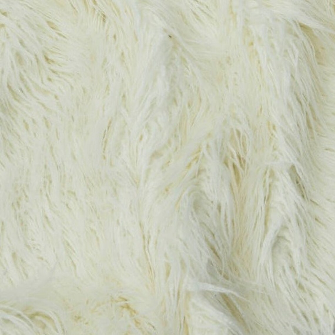 White Llama fabric Faux fur fabric Sheepskin fabric with Long | Etsy