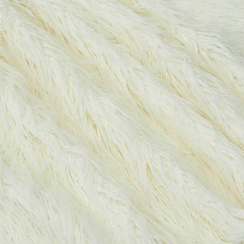 White Llama fabric Faux fur fabric Sheepskin fabric with Long | Etsy