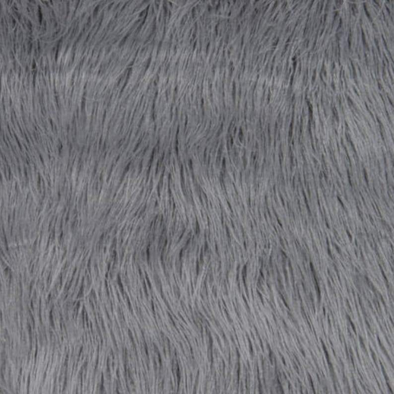Curly teddy fourrure synthétique tissu matériau-gris argent