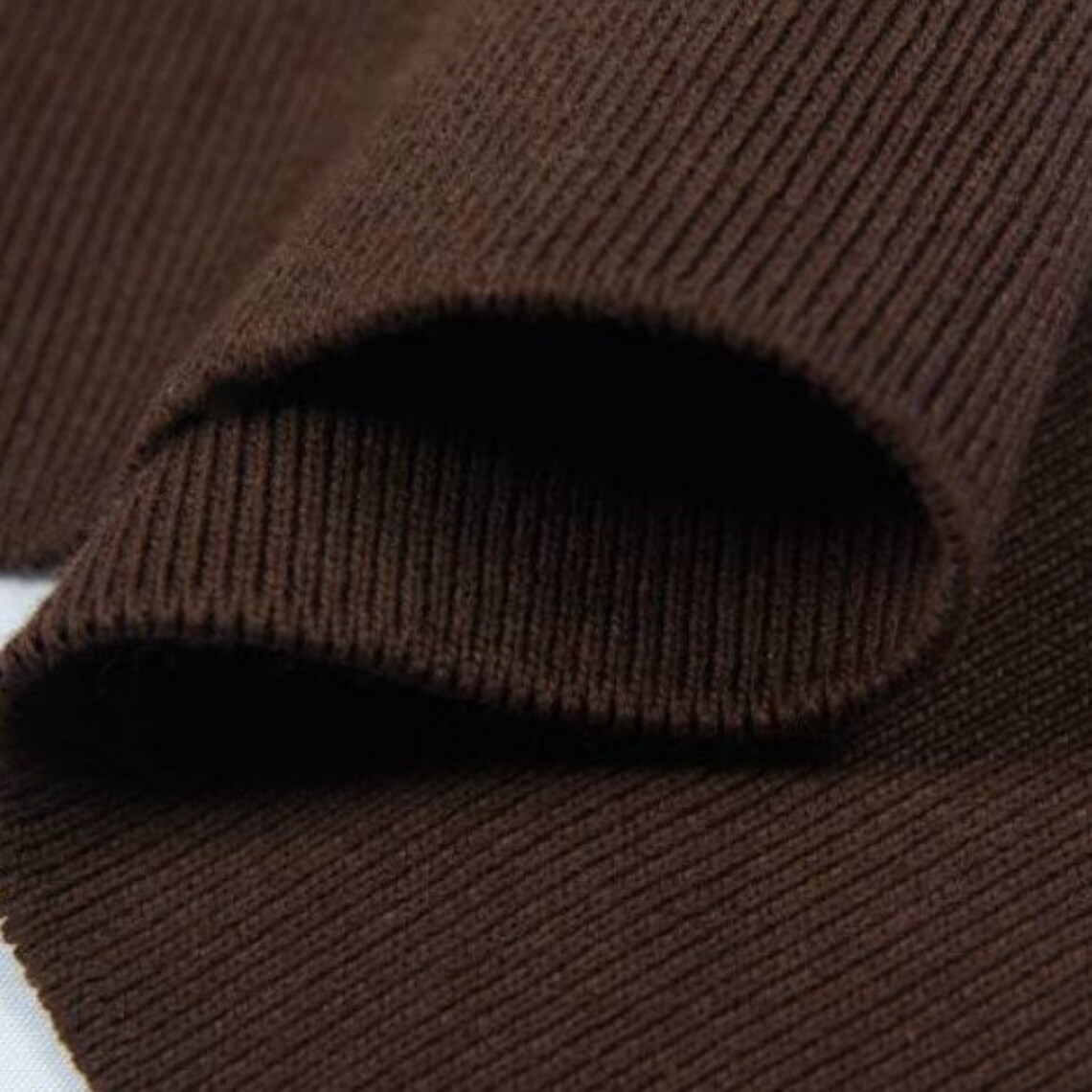 Knit cuff fabric Cotton ribbed knit Premade collar fabric Etsy