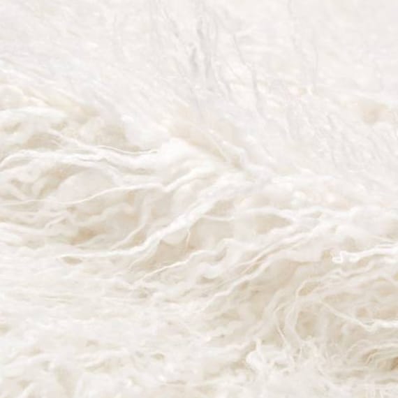 Curly teddy fourrure synthétique tissu matériau-gris argent