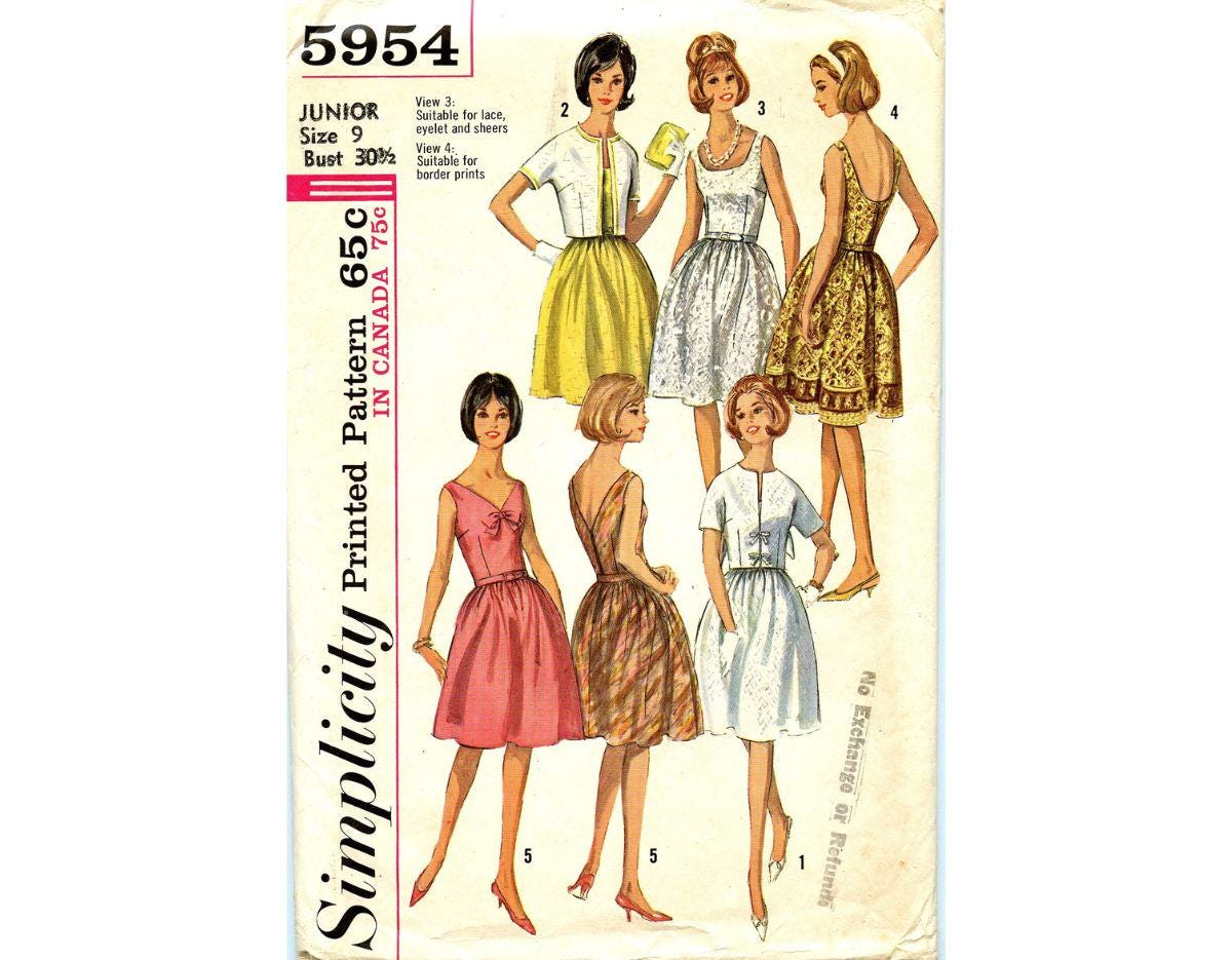 1965 Style Dress - Etsy