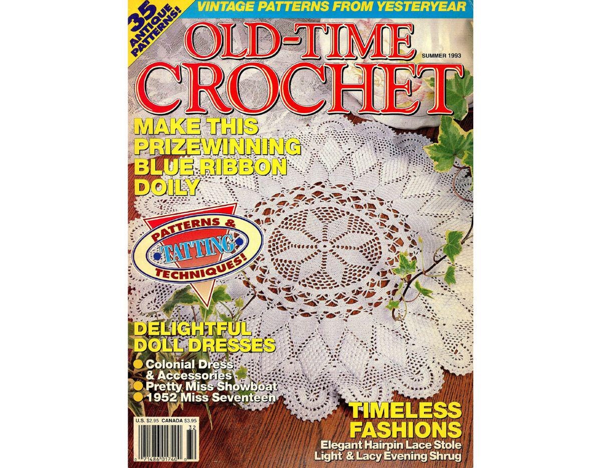 30 Doily Dress Crochet Patterns for Charming Wearables and Vintage Lace Ideas 26 Old-Time Crochet Summer 1993 Magazine