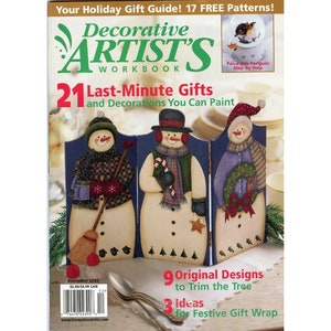 Decorative Artist&#39;s Workbook Dec. 2002, acrylics, oils, artist&#39;s pigments, patterns and instructions