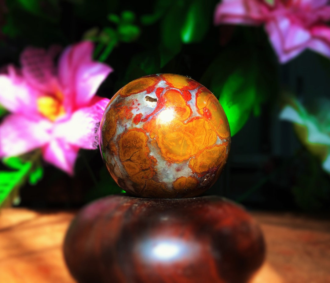 A HIGH QUALITY 70MM Yellow King Cobra Jasper Stone Minerals Healing Metaphysical Sphere Ball Etsy