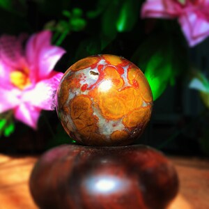 A+ ¡¡¡ALTA CALIDAD !!! / 70 ~ MM / Bola de esfera metafísica curativa de minerales de piedra jaspe rey cobra amarilla