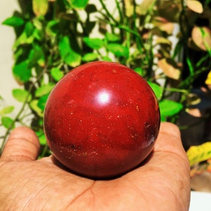 AMAZING DARK!!!!!! | 52MM |~| 2.04(Inch) | Red Jasper Stone Minerals Healing Metaphysical SPHERE ball