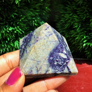 Natural Rare ~ 50MM | Picasso Jasper Stone Minerals Point Protection Metaphysical Pyramid.